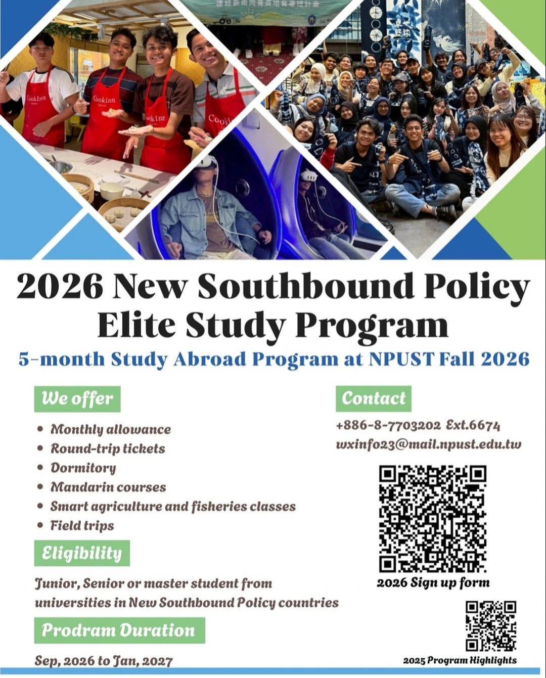 Overseas Study Opportunity: NSPESP 2026 Program in Taiwan Now Open for Students